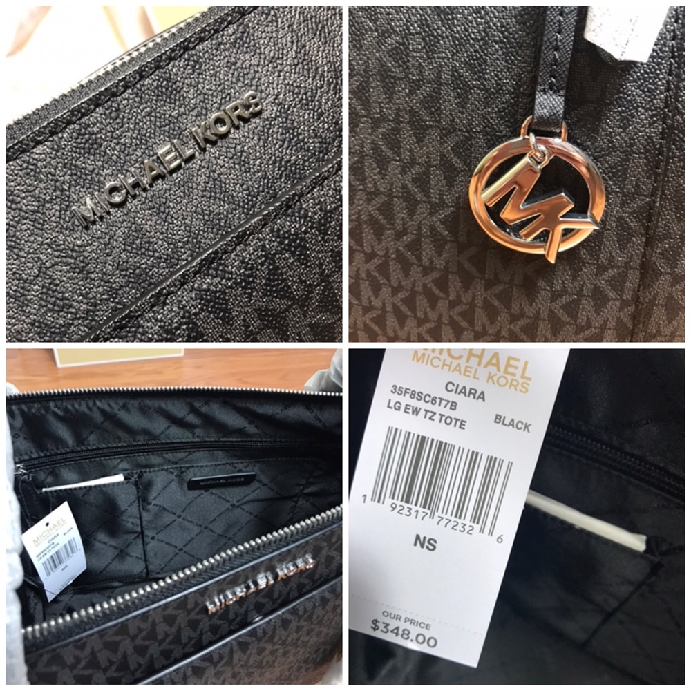 Michael Kors Ciara LG EW TZ Tote Black W AUTHENTIC - Picture 5 of 5